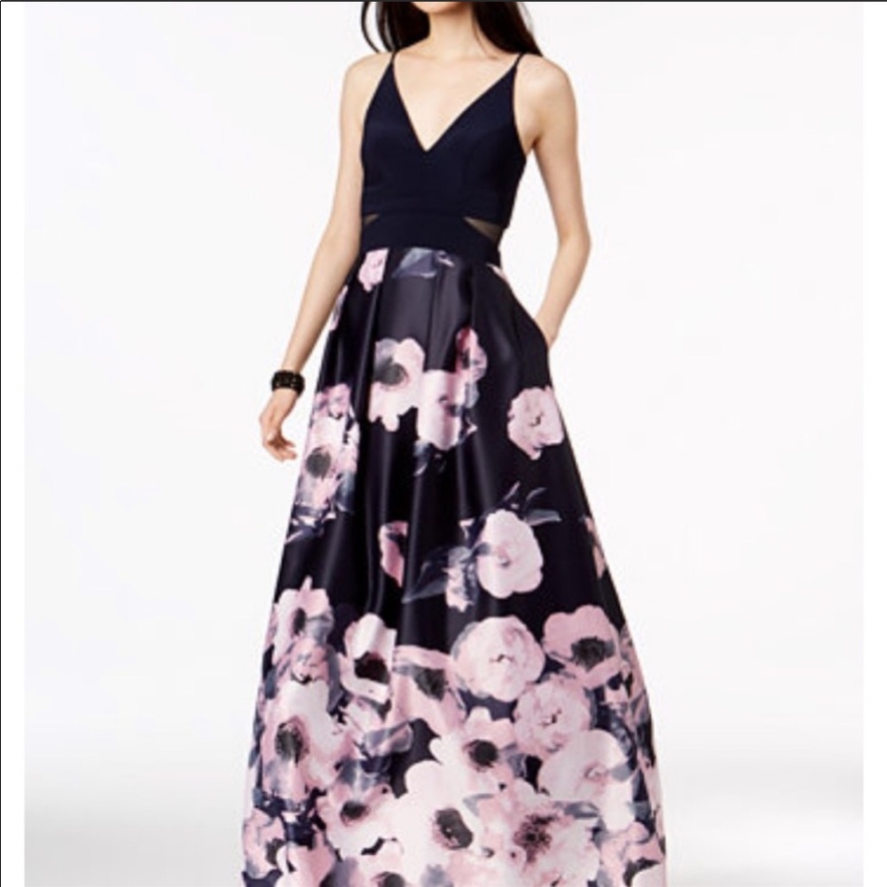 Xscape Formal Floral mesh cutouts